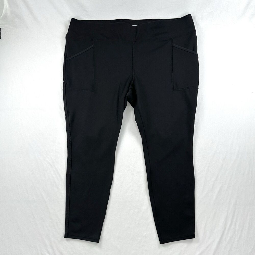 Carhartt Force Fleece Lined Leggings Womens XXL 20 Black Fitted Heavyweight